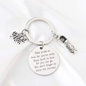 FUSTMW Runners Keychain Gift Marathon Runner Gift Marathon Keychain Track Gift