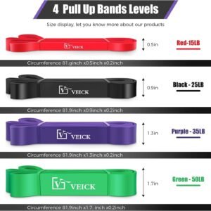 VEICK Resistance Bands for Working Out, Exercise Bands, Workout Bands, Pull Up A...