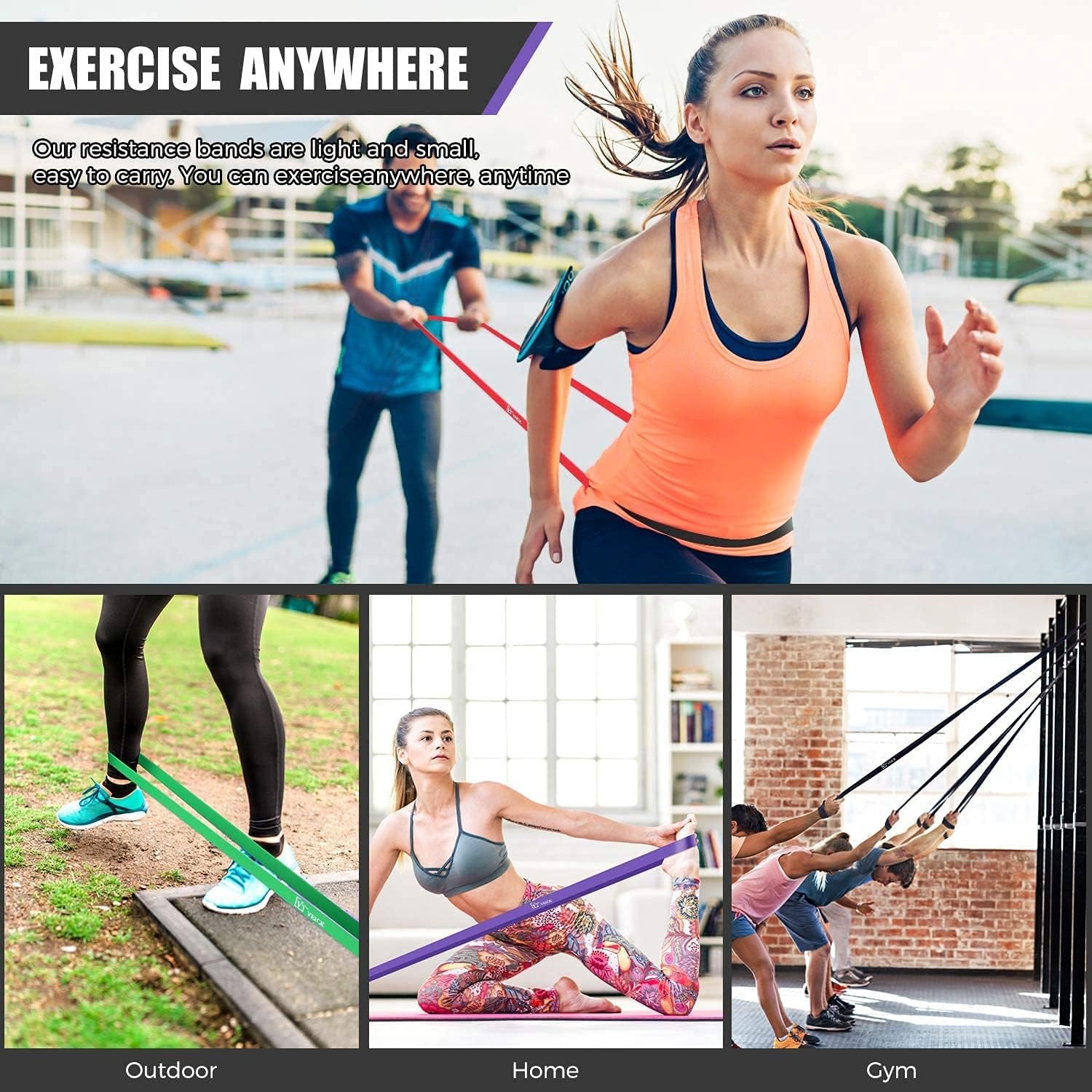 VEICK Resistance Bands for Working Out, Exercise Bands, Workout Bands, Pull Up A...