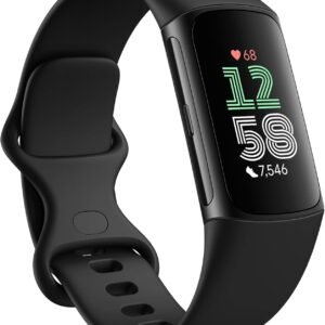 Fitbit Charge 6 Fitness Tracker with Heart Rate, GPS, Obsidian (Renewed)