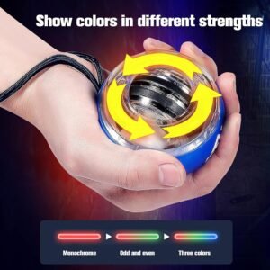 Wrist Trainer Ball Auto-Start Wrist Strengthener Gyroscopic Forearm Exerciser Gy...