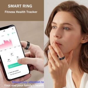 HitTopss Smart Ring, Fitness Tracking Smart Ring with Calories/Heart Rate/Blood ...