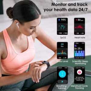 Fitness Tracker, 1.57" Touch Screen 3ATM Water Resistance, Activity Tracker with...