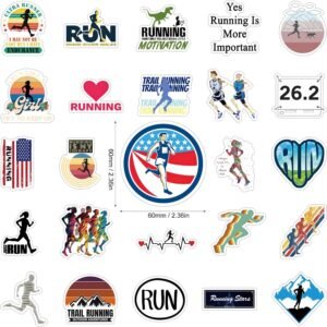 110pcs Running Sticker Pack Sports Stickers Vinyl Waterproof Runners Stickers Wa...