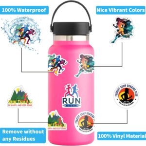 110pcs Running Sticker Pack Sports Stickers Vinyl Waterproof Runners Stickers Wa...