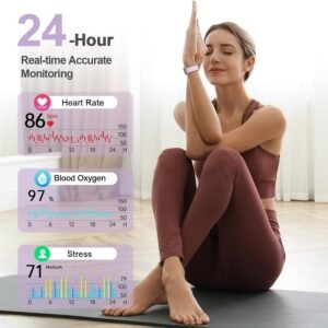 Health Fitness Tracker 2024 with 24/7 Heart Rate, Blood Oxygen, Blood Pressure, ...