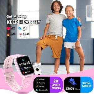 Smart Watch for Kids Teens, Games Fitness Boy Girls Watch with 20 Sport Modes, P...