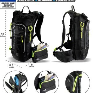 FREEMOVE Hydration Water Backpack 3in1 with 2L Bladder & Insulated Backpack Cool...