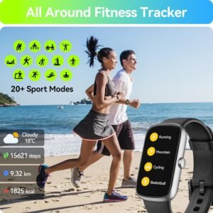 Fitness Tracker Watch with Heart Rate Blood Oxygen Sleep Monitor, IP68 Waterproo...