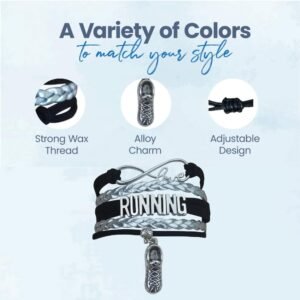 Infinity Collection Running Gifts- Runner Bracelet, Running Jewelry, Adjustable ...