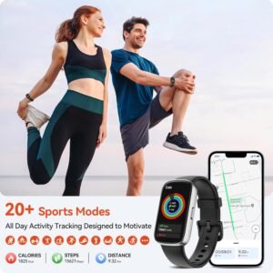 Fitness Tracker Watch with 24/7 Heart Rate Sleep Blood Oxygen Monitor, IP68 Wate...