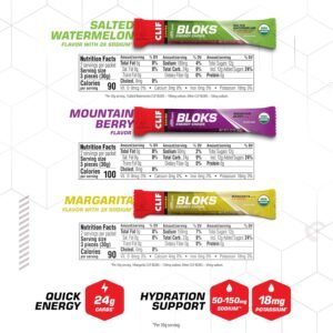 CLIF BLOKS - Energy Chews - Variety Pack - Non-GMO - Plant Based - Fast Fuel for...