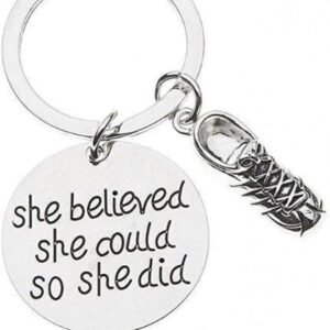 Infinity Collection Runner Keychain, Runner She Believed She Could So She Did Ke...