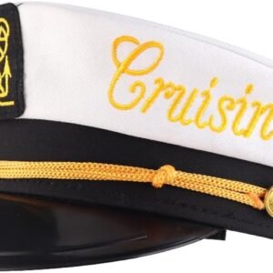 Brosash Cruisin Captain's Hat - Nautical Themed Cruise Ship Hat | Carnival & Roy...