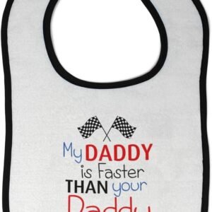 Cute Rascals Toddler & Baby Bibs Burp Cloths My Daddy Faster Your Race Car Dad F...