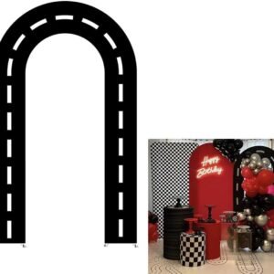 Kids Race Car Theme Birthday Party Racing Track Arch Door Backdrop Cover Arches ...