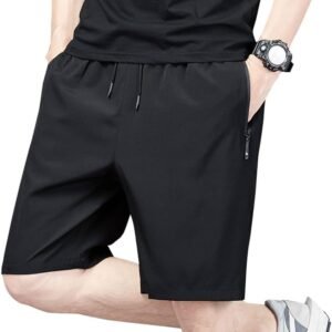 Boys Running Shorts Quick Dry Lightweight Athletic Shorts with Zipper Pockets fo...