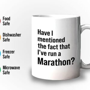 Bubble Hugs Runner Coffee Mug 11oz White - I've Run a Marathon - Runner Running ...