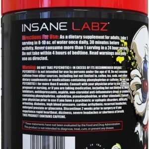 Insane Labz Psychotic, High Stimulant Pre Workout Powder, Extreme Lasting Energy...