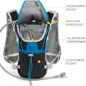 Hydration Pack Backpack，IX INOXTO Running Hydration Vest with 1.5L ( 50 oz) Wate...