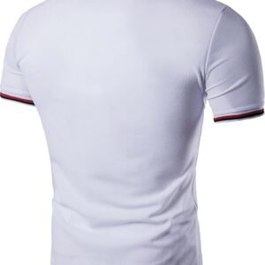 Mens Polo Shirts Contrast Collar Golf Tennis Short Sleeve Shirt Tops JZA012