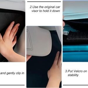 1 PC Car Front Windshield Sunshade, 55.9" x 31.49" Fully Blackout Coated Cloth I...