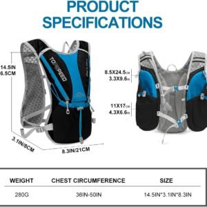 Hydration Pack Backpack，IX INOXTO Running Hydration Vest with 1.5L ( 50 oz) Wate...