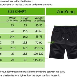 Boys Running Shorts Quick Dry Lightweight Athletic Shorts with Zipper Pockets fo...