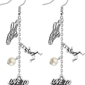 FAADBUK Marathon Runner Dangle Earring Marathon Lover Gift Runner Gift Athlete G...