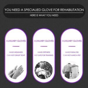 Finger Rehabilitation Train Auxiliary Gloves Splint Finger Recovery Grip Impairm...