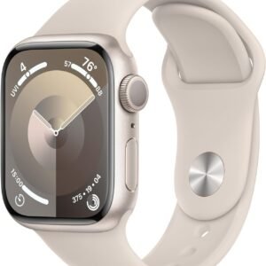 Apple Watch Series 9 [GPS 41mm] Smartwatch with Starlight Aluminum Case with Sta...