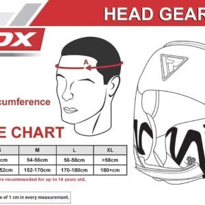 RDX Boxing Headgear Sparring Grappling, Maya Hide Leather, Head Gear for MMA Mua...