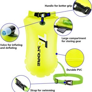 T6 20L Swim Buoy Waterproof Dry Bag Swim Safety Float Keep Gear Dry for Boating ...