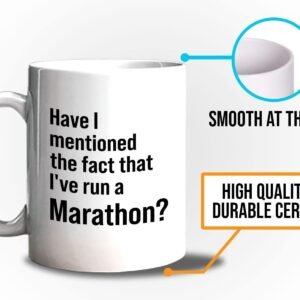 Bubble Hugs Runner Coffee Mug 11oz White - I've Run a Marathon - Runner Running ...