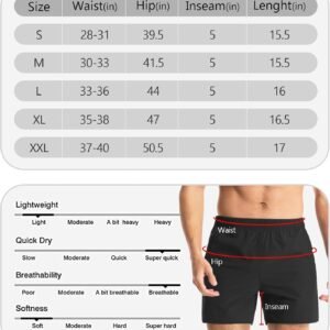 Aolesy Men's Gym Shorts Linerless & Liner - 5" Quick Dry Workout Running Shorts ...