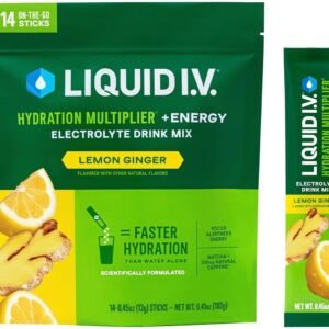 Liquid I.V.® Hydration Multiplier® +Energy - Lemon Ginger - Hydration Powder Pac...