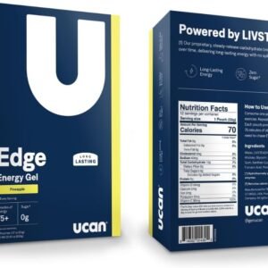 UCAN Edge Energy Gel Shots, Pineapple (12, 2 Ounce Packets) for Running, Trainin...