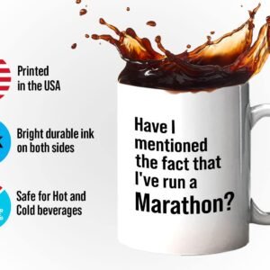 Bubble Hugs Runner Coffee Mug 11oz White - I've Run a Marathon - Runner Running ...