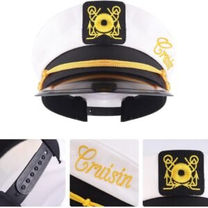 Brosash Cruisin Captain's Hat - Nautical Themed Cruise Ship Hat | Carnival & Roy...