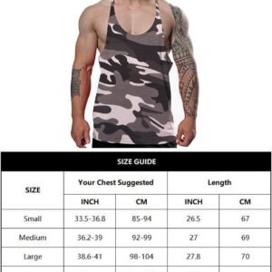 JEEING GEAR Men's Stringer Bodybuilding Workout Gym Tank Tops Training Y Back Co...