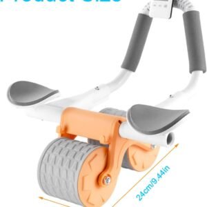 2024 New Ab Roller Wheel with Knee Mat &Timer, Automatic Rebound Abdominal Wheel...