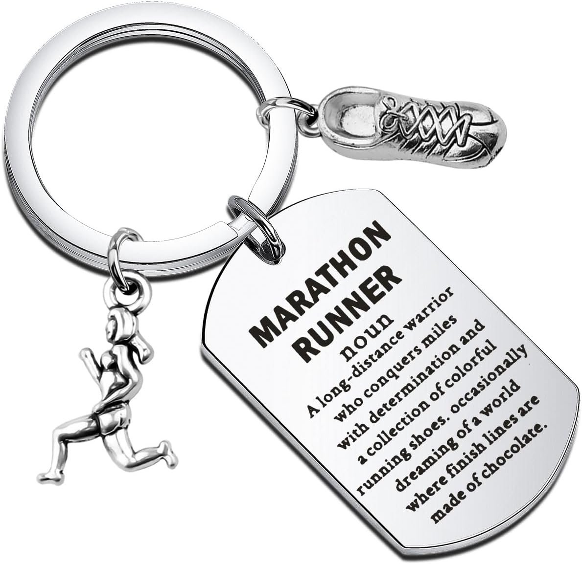 FAADBUK Marathon Runner Keychain Marathon Lover Gift Runner Gift Athlete Gift