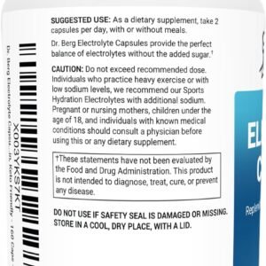 Dr. Berg Electrolyte Capsules - Electrolyte Supplements for Supporting Energy, E...