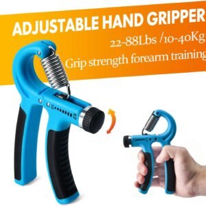 Grip Strength Trainer 7 Pack Adjustable Hand Gripper, Finger Stretcher Resistanc...