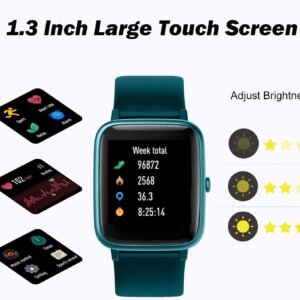 Fitness Tracker, Smart Watch Step Trackers with Heart Rate Monitor, IP68 Waterpr...