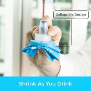 Soft Flask - 5 oz (150 ml)- Shrink As You Drink Pocket Soft Water Bottle for Hyd...