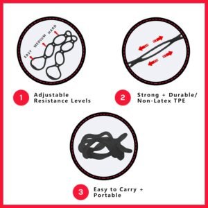 Walk at Home Workout Bands 7 Ring Adjustable Resistance Bands for Working Out Ho...