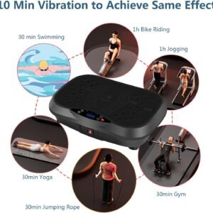 Vibration Plate Exercise Machine - Full Body Workout Vibration Platform with Loo...