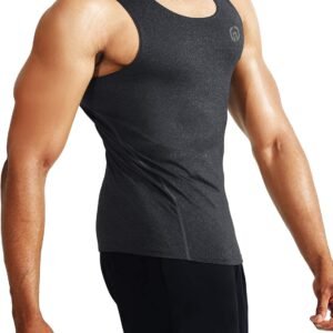 NELEUS Men's 3 Pack Dry Fit Compression Tank Top