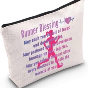 Running Lover Gift Runner Travel Cosmetic Bag Marathon Travel Makeup Bag Fitness...